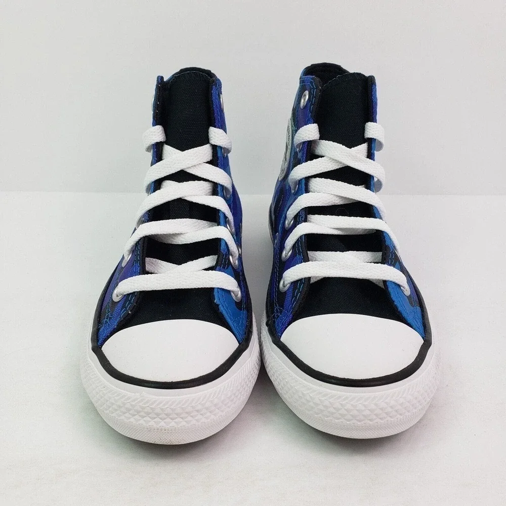 Converse CTAS HI Boys Size 1Y Kinetic Blue Canvas Lace Up Sneaker Shoes 327087F